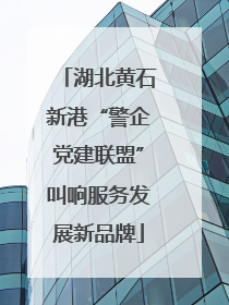 湖北黄石新港“警企党建联盟”叫响服务发展新品牌