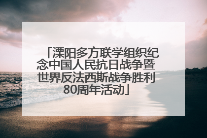 溧阳多方联学组织纪念中国人民抗日战争暨世界反法西斯战争胜利80周年活动