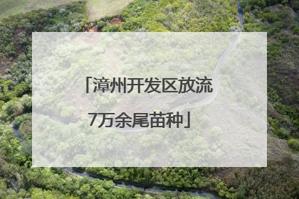 漳州开发区放流7万余尾苗种