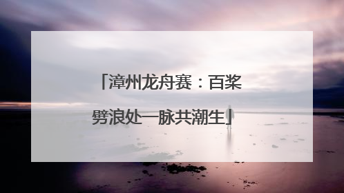 漳州龙舟赛：百桨劈浪处一脉共潮生