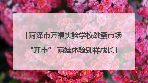 菏泽市万福实验学校跳蚤市场“开市” 萌娃体验别样成长