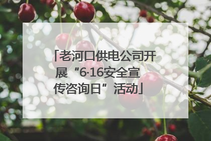 老河口供电公司开展“6·16安全宣传咨询日”活动