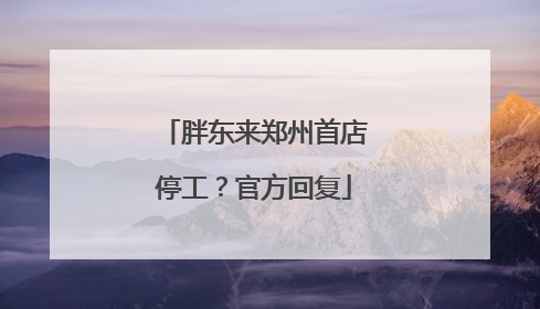 胖东来郑州首店停工？官方回复