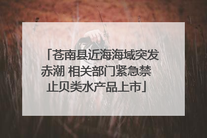 苍南县近海海域突发赤潮 相关部门紧急禁止贝类水产品上市