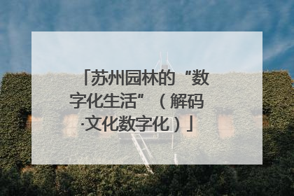 苏州园林的“数字化生活”（解码·文化数字化）