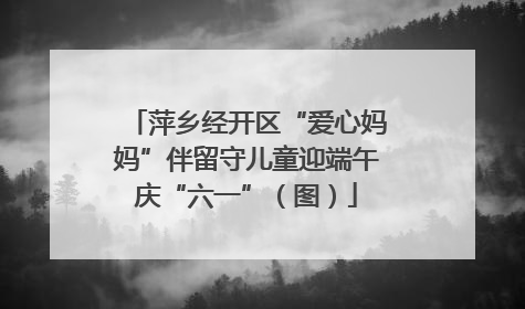 萍乡经开区“爱心妈妈”伴留守儿童迎端午庆“六一”（图）