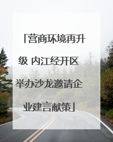 营商环境再升级 内江经开区举办沙龙邀请企业建言献策