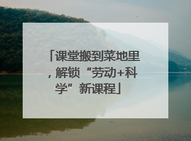 课堂搬到菜地里，解锁“劳动+科学”新课程