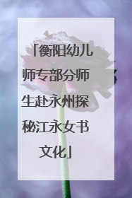 衡阳幼儿师专部分师生赴永州探秘江永女书文化