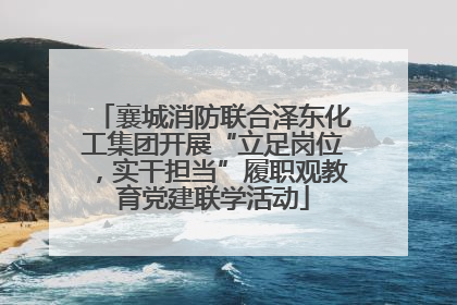 襄城消防联合泽东化工集团开展“立足岗位，实干担当”履职观教育党建联学活动