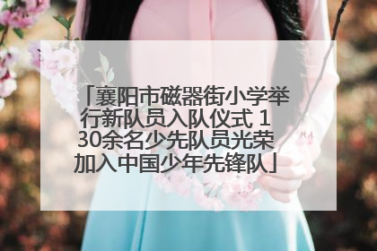 襄阳市磁器街小学举行新队员入队仪式 130余名少先队员光荣加入中国少年先锋队