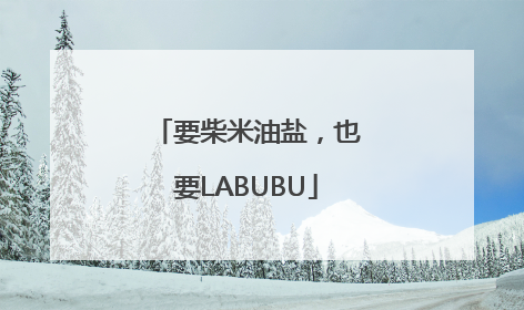 要柴米油盐，也要LABUBU