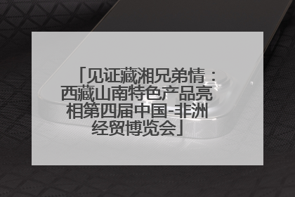 见证藏湘兄弟情：西藏山南特色产品亮相第四届中国-非洲经贸博览会