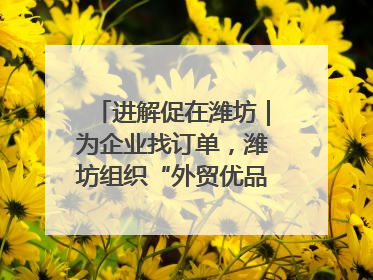 进解促在潍坊｜为企业找订单，潍坊组织“外贸优品进高校”活动