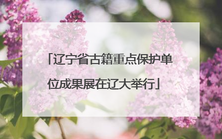 辽宁省古籍重点保护单位成果展在辽大举行