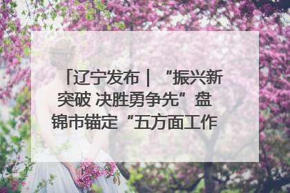 辽宁发布｜“振兴新突破 决胜勇争先”盘锦市锚定“五方面工作”力争全年地区生产总值增长5.5%左右