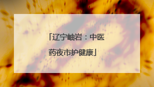 辽宁岫岩：中医药夜市护健康