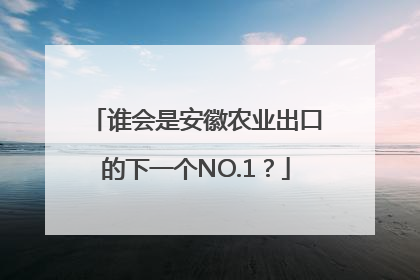 谁会是安徽农业出口的下一个NO.1？