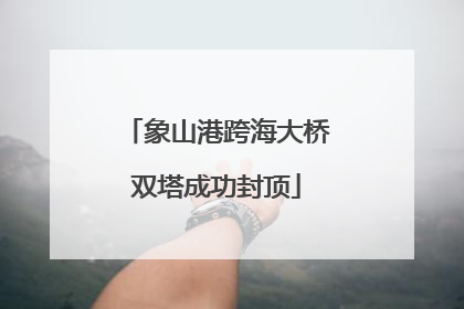 象山港跨海大桥双塔成功封顶