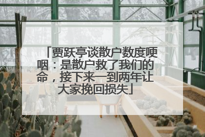 贾跃亭谈散户数度哽咽：是散户救了我们的命，接下来一到两年让大家挽回损失
