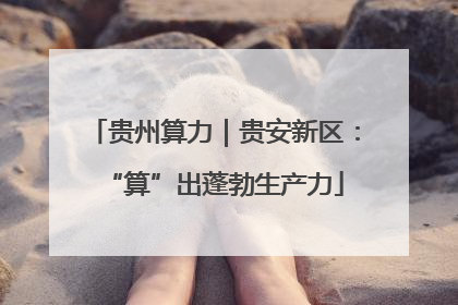 贵州算力｜贵安新区：“算”出蓬勃生产力