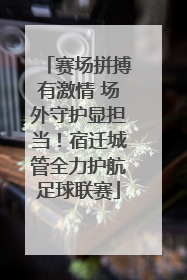 赛场拼搏有激情 场外守护显担当！宿迁城管全力护航足球联赛