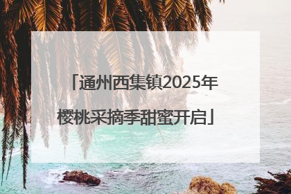 通州西集镇2025年樱桃采摘季甜蜜开启
