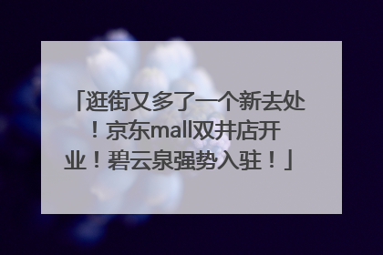 逛街又多了一个新去处！京东mall双井店开业！碧云泉强势入驻！