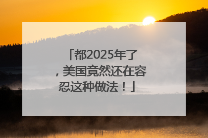 都2025年了，美国竟然还在容忍这种做法！