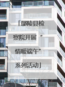 鄢陵县检察院开展“情暖端午”系列活动