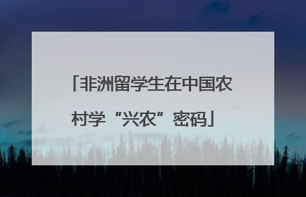 非洲留学生在中国农村学“兴农”密码