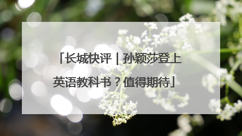 长城快评｜孙颖莎登上英语教科书？值得期待