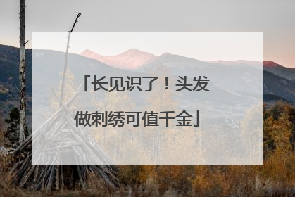 长见识了！头发做刺绣可值千金