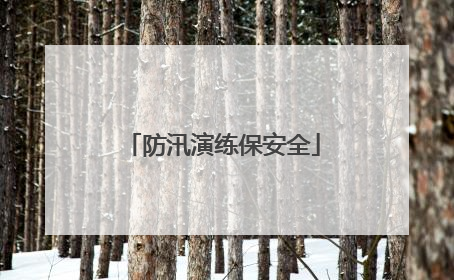 防汛演练保安全