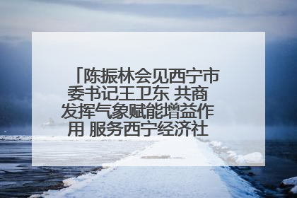 陈振林会见西宁市委书记王卫东 共商发挥气象赋能增益作用 服务西宁经济社会高质量发展
