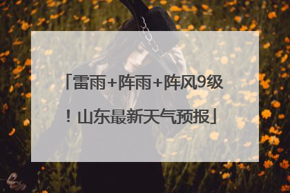 雷雨+阵雨+阵风9级！山东最新天气预报