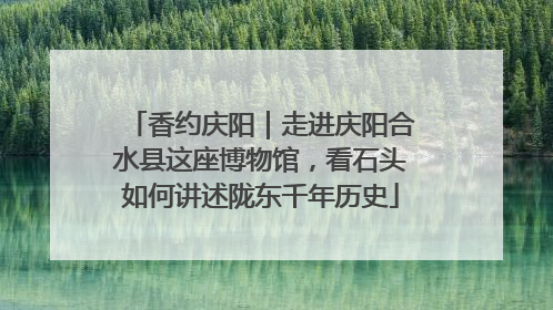 香约庆阳｜走进庆阳合水县这座博物馆，看石头如何讲述陇东千年历史