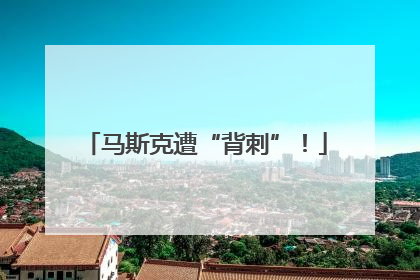 马斯克遭“背刺”！