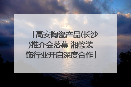 高安陶瓷产品(长沙)推介会落幕 湘赣装饰行业开启深度合作