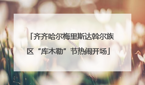 齐齐哈尔梅里斯达斡尔族区“库木勒”节热闹开场