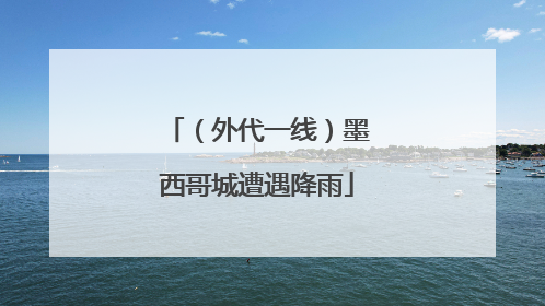 （外代一线）墨西哥城遭遇降雨