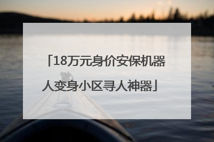 18万元身价安保机器人变身小区寻人神器