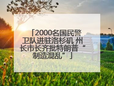 2000名国民警卫队进驻洛杉矶 州长市长齐批特朗普“制造混乱”