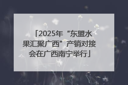 2025年“东盟水果汇聚广西”产销对接会在广西南宁举行