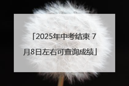 2025年中考结束 7月8日左右可查询成绩
