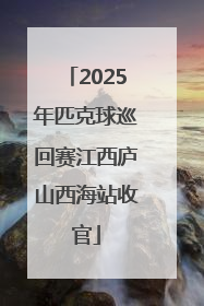 2025年匹克球巡回赛江西庐山西海站收官
