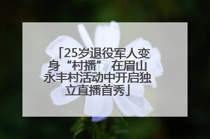 25岁退役军人变身“村播” 在眉山永丰村活动中开启独立直播首秀