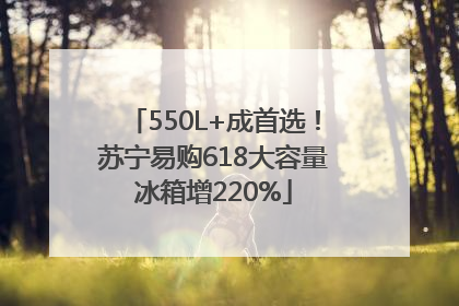 550L+成首选！苏宁易购618大容量冰箱增220%